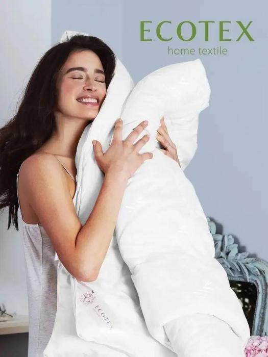 Одеяло Ecotex (Экотекс) двуспальное легкое облегченное 2 спальное 172x205 гипоаллергенное мягкое белое - фото 5 - id-p225742409