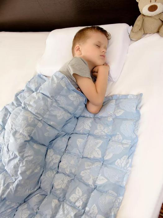 Гречневое одеяло детское 90x120 утяжеленное с лузгой гречихи полуторное тяжелое 2,8кг для детей - фото 9 - id-p225742429
