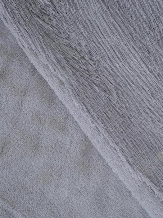 Одеяло травка Евро 200х220 плед пушистый меховой с длинным ворсом мягкий покрывало на кровать диван серый - фото 6 - id-p225742437