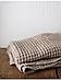 Вафельное одеяло полуторное Плед хлопковый в кубик 140х180 Накидка покрывало на кровать диван кресло мокко, фото 9