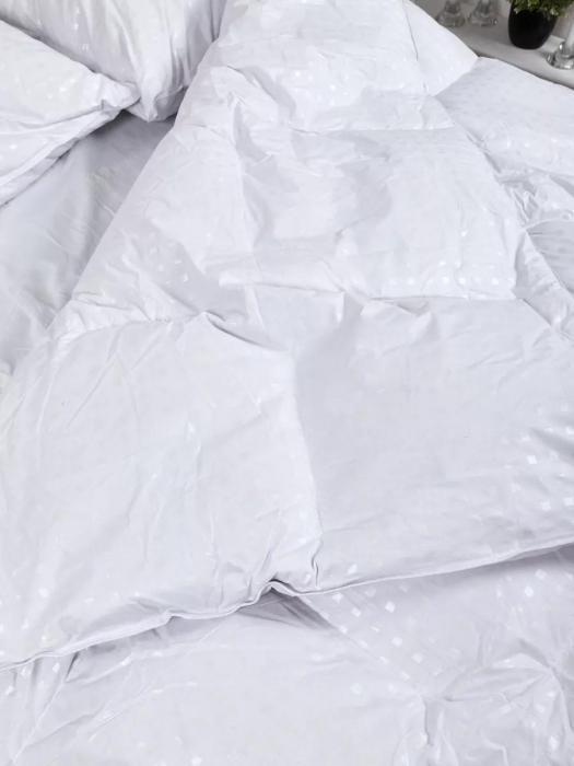 Натуральное пуховое одеяло полуторное 140х205 гусиный пух мягкое воздушное всесезонное плотное теплое белое - фото 6 - id-p225742456
