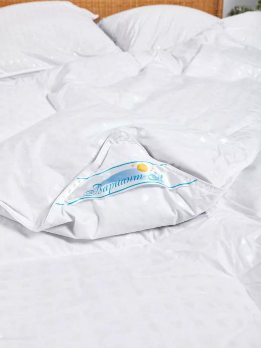Натуральное пуховое одеяло полуторное 140х205 гусиный пух мягкое воздушное всесезонное плотное теплое белое - фото 7 - id-p225742456