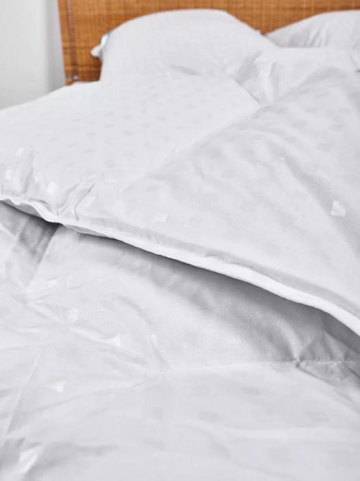 Натуральное пуховое одеяло Евро 200x220 гусиный пух мягкое легкое воздушное всесезонное плотное теплое белое - фото 6 - id-p225742457
