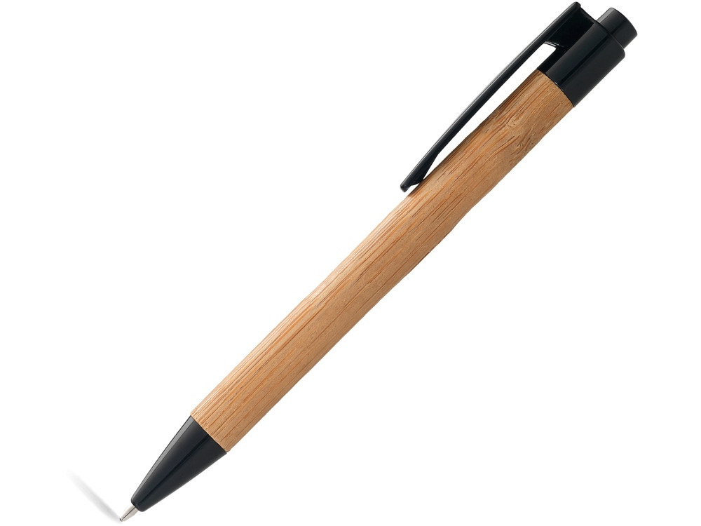 Ручка шариковая Borneo из бамбука, черный, черные чернила - фото 1 - id-p225742863