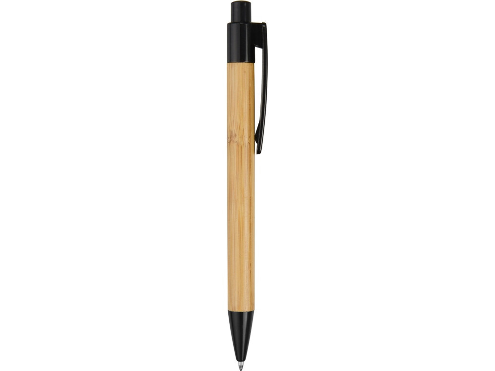 Ручка шариковая Borneo из бамбука, черный, черные чернила - фото 3 - id-p225742863