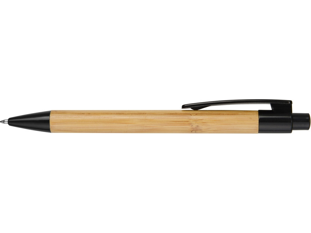 Ручка шариковая Borneo из бамбука, черный, черные чернила - фото 4 - id-p225742863