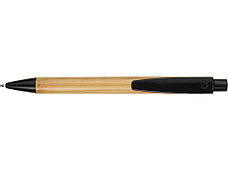 Ручка шариковая Borneo из бамбука, черный, черные чернила, фото 3