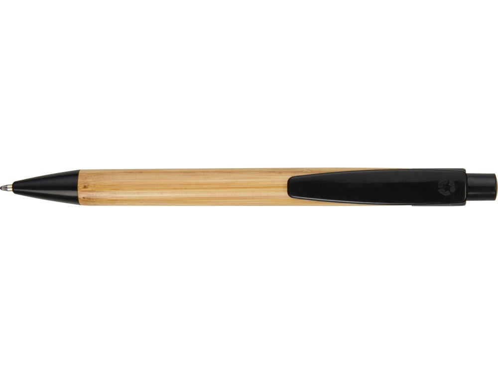 Ручка шариковая Borneo из бамбука, черный, черные чернила - фото 5 - id-p225742863