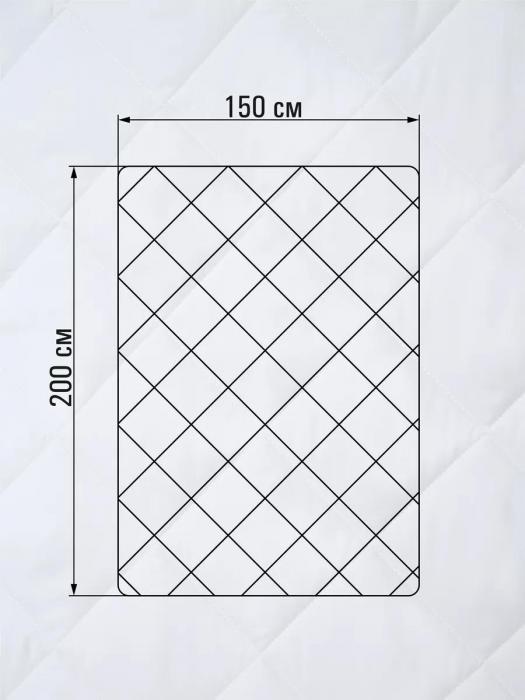 Одеяло 150х200 см полуторное всесезонное из полиэфирного волокна 1.5 спальное полутороспальное белое - фото 5 - id-p225743103