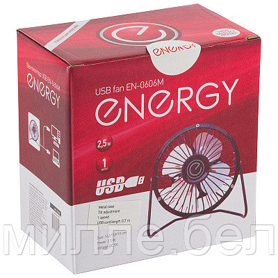 Вентилятор настольный Energy EN-0606M USB (2,5 Вт) черный - фото 4 - id-p225743188