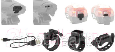 Набор фонарей для велосипеда FORCE Express USB / 45408-F - фото 2 - id-p225744769