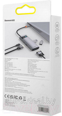 USB-хаб Baseus Metal Gleam Series 6-in-1 / WKWG030013 - фото 7 - id-p225745119