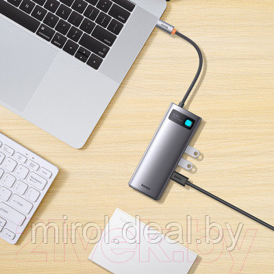 USB-хаб Baseus Metal Gleam Series 6-in-1 / WKWG030013 - фото 9 - id-p225745119