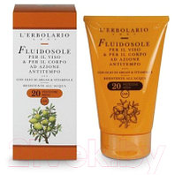 Молочко солнцезащитное L'Erbolario Для лица и тела предупреждающее старение SPF20