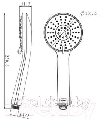 Лейка ручного душа Bravat Hand Shower-Stream P70138CP-1A-RUS - фото 2 - id-p225745780