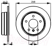 Тормозной диск Bosch 0986478475