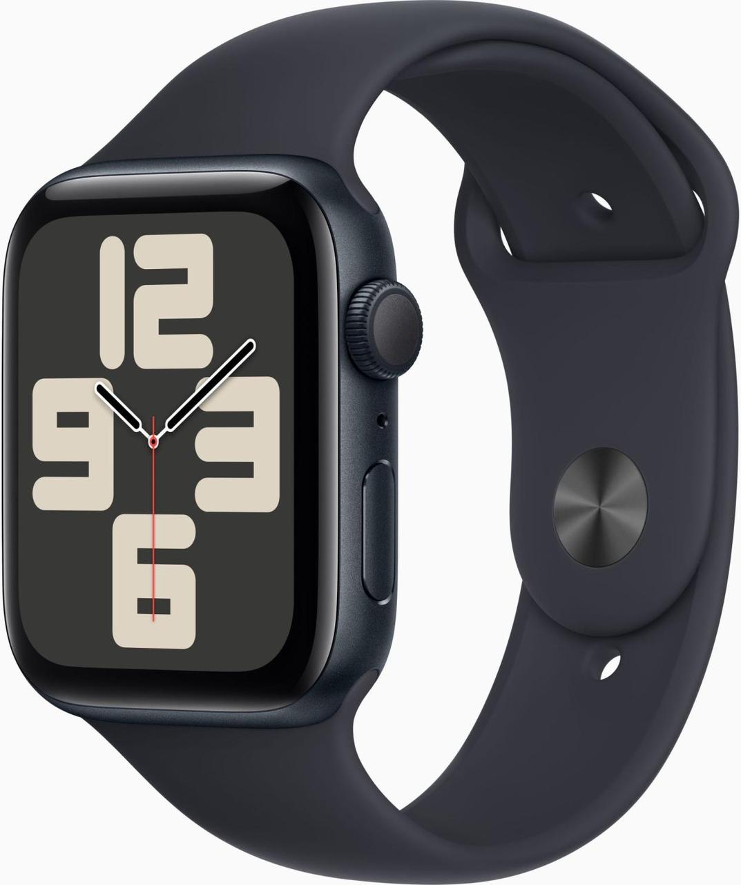 Смарт-часы Apple Watch SE 2023 A2723 44мм OLED корп.темная ночь Sport Band рем.темная ночь разм.брасл.:S/M - фото 1 - id-p225757590