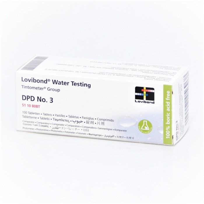 Таблетки для тестера DPD3 (общий хлор) Lovibond, анализ воды, блистер 10 таблеток.