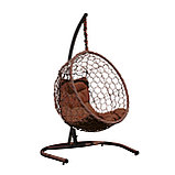 Кресло-кокон подвесное «Либра» коричневое с подушкой, фото 3