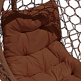 Кресло-кокон подвесное «Либра» коричневое с подушкой, фото 5