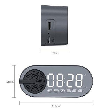 Колонка беспроводная MyTone Sound Clock c часами и радио, цвет в ассортименте - фото 2 - id-p225759260