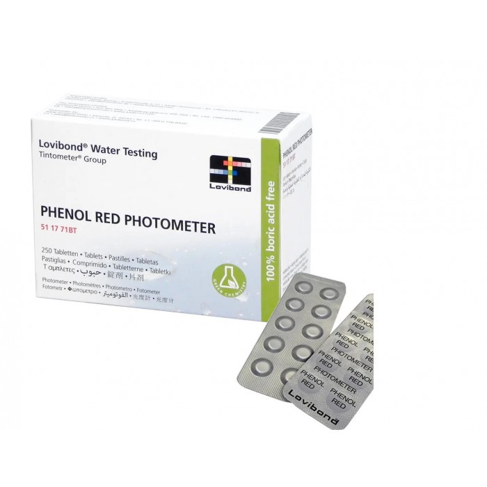 Таблетки для тестера pH Phenol Red Lovibond, анализ воды, блистер 10 таблеток. - фото 3 - id-p225403146