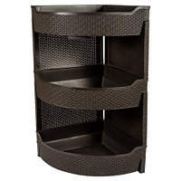 Этажерка угловая 32,5х32,5х(h)61,5 см (3 полки) Plastic Republic Nature Rattan BQ3778 ВНГ