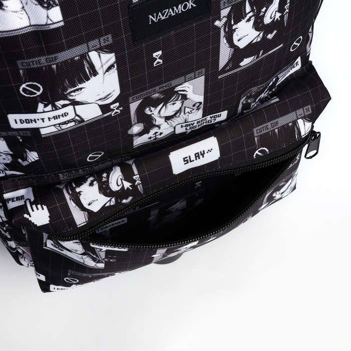 Рюкзак текстильный "Аниме", 42х14х28 см, цвет черный - фото 6 - id-p225760604