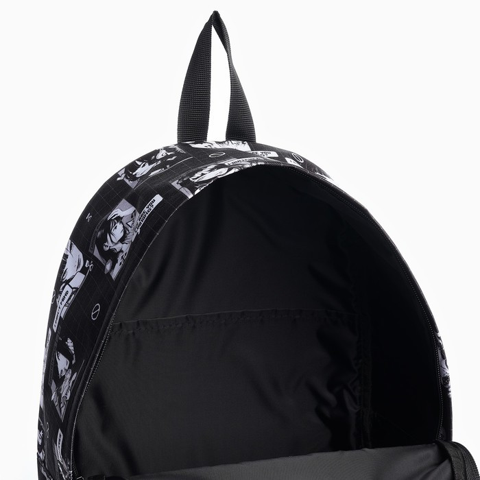 Рюкзак текстильный "Аниме", 42х14х28 см, цвет черный - фото 7 - id-p225760604