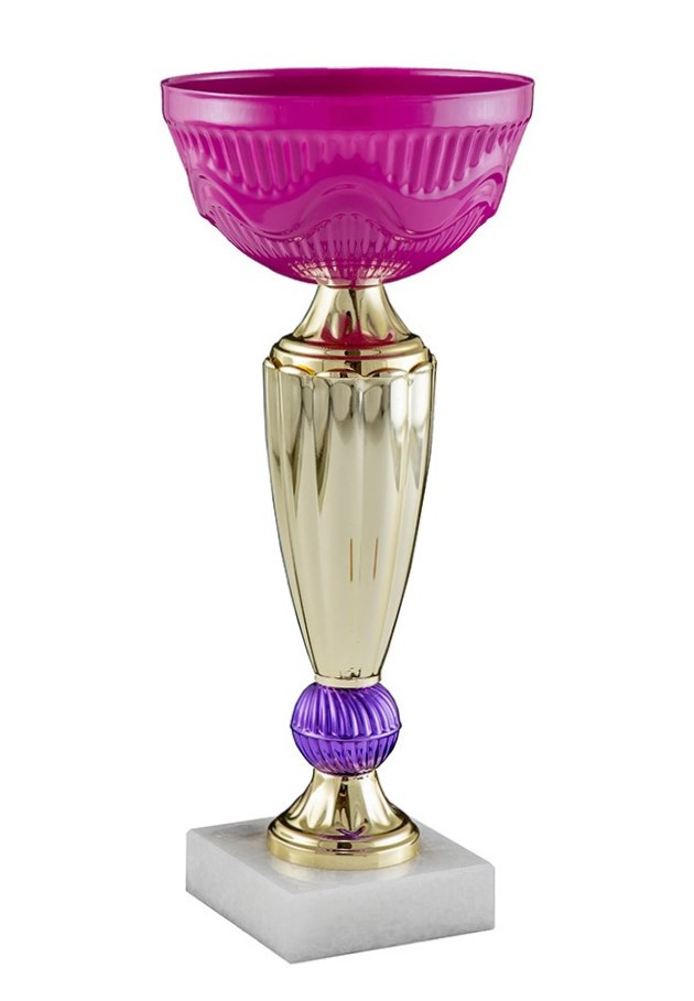 Кубок  "Сирень" на мраморной подставке , высота 23 см, чаша 8 см арт. 099-230-80