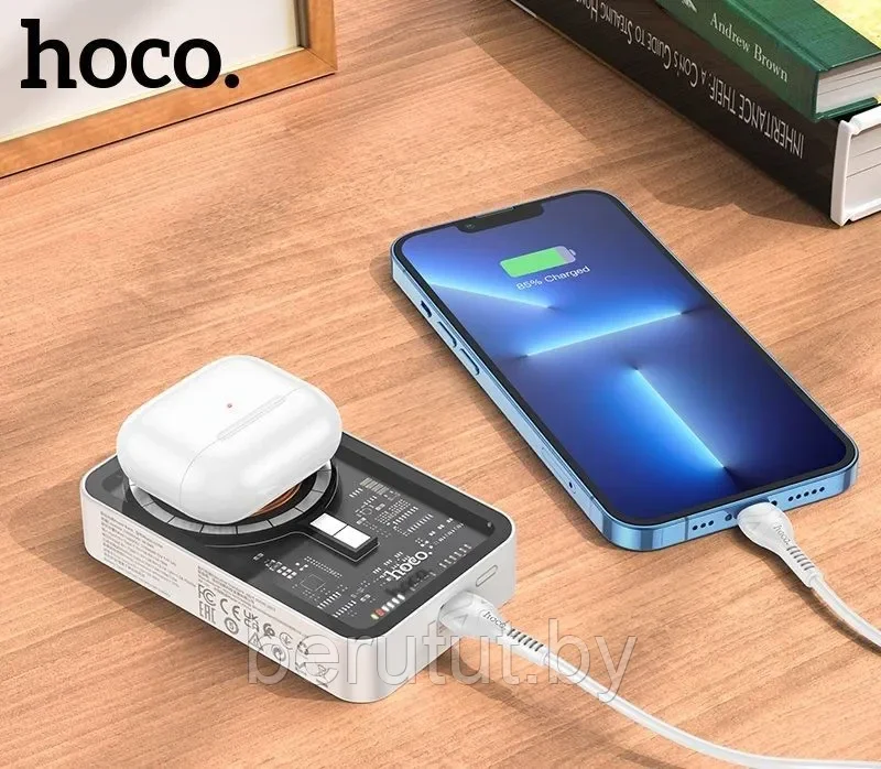 Повербанк Power Bank 5000 mah MagSafe HOCO Q10 с подставкой - фото 4 - id-p225761980