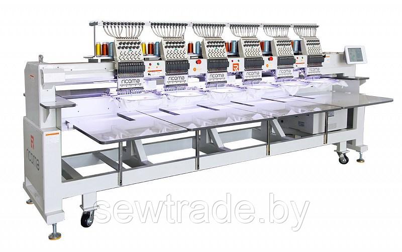Промышленная шестиголовочная вышивальная машина RICOMA CHT2-1206 -W поле вышивки 500 x 450 мм