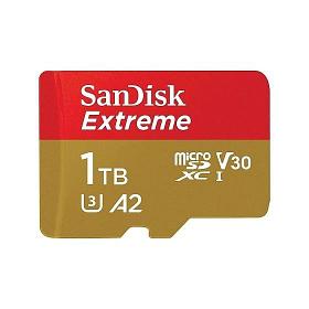 SanDisk microSDXC 1024GBEXTREME Class 10, UHS-I, W130, R 190 МБ/с, SDSQXAV-1T00-GN6MN без адаптера на SD