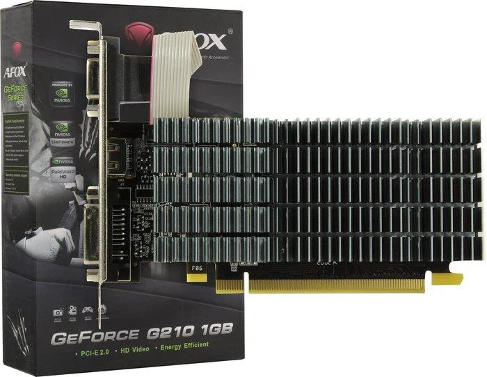 Видеокарта AFOX GeForce GT 210 1GB DDR2 AF210-1024D2LG2 - фото 1 - id-p225763499
