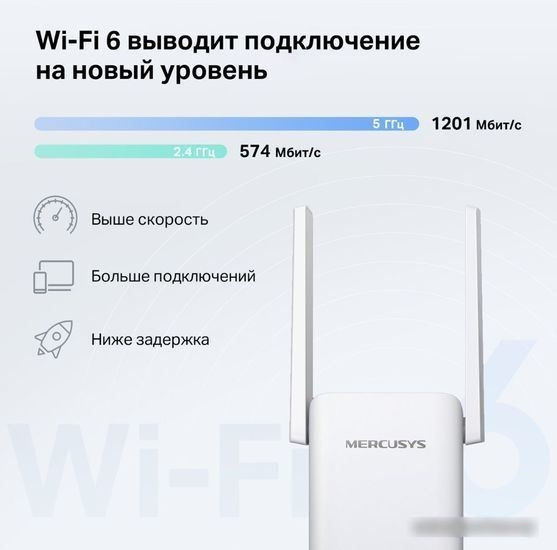 Усилитель Wi-Fi Mercusys ME70X - фото 5 - id-p225763687