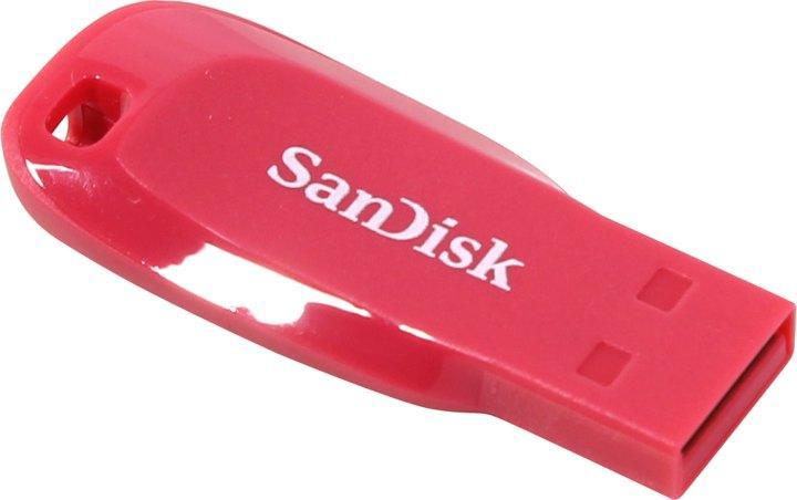 Флеш накопитель 16GB SanDisk CZ50 Cruzer Blade, USB 2.0, Pink - фото 1 - id-p225763029