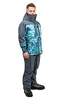 Куртка FHM Guard цвет Принт голубой/Серый мембрана Dermizax (Toray) Япония 3 слоя 20000/10000 XS