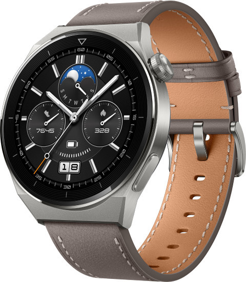 Умные часы Huawei Watch GT 3 Pro Titanium 46 мм азиатская версия (серый) - фото 1 - id-p225764666