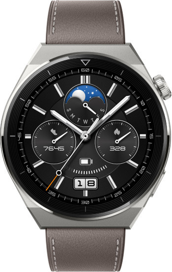 Умные часы Huawei Watch GT 3 Pro Titanium 46 мм азиатская версия (серый) - фото 4 - id-p225764666
