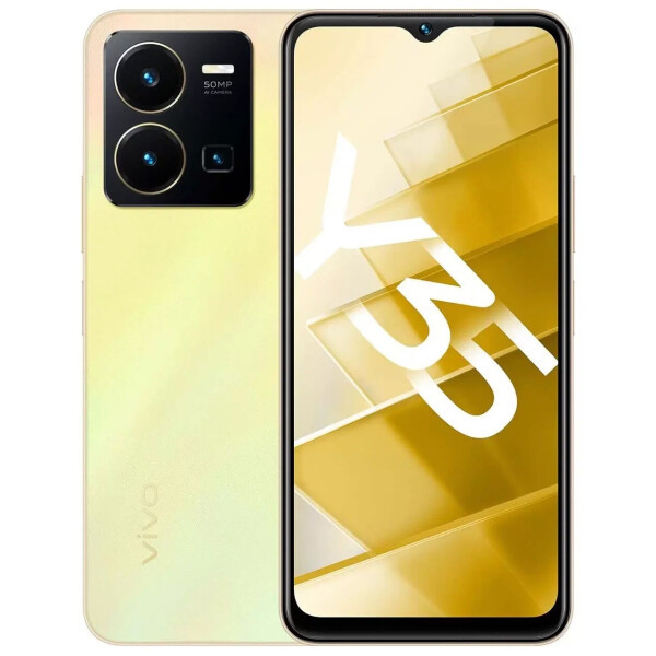 Смартфон Vivo Y35 4GB/128GB (рассветное золото) - фото 1 - id-p225764553
