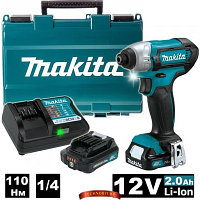 Аккумуляторный ударный винтоверт Makita TD110DWAE (2 аккум. 12V, 2 А/ч, кейс)