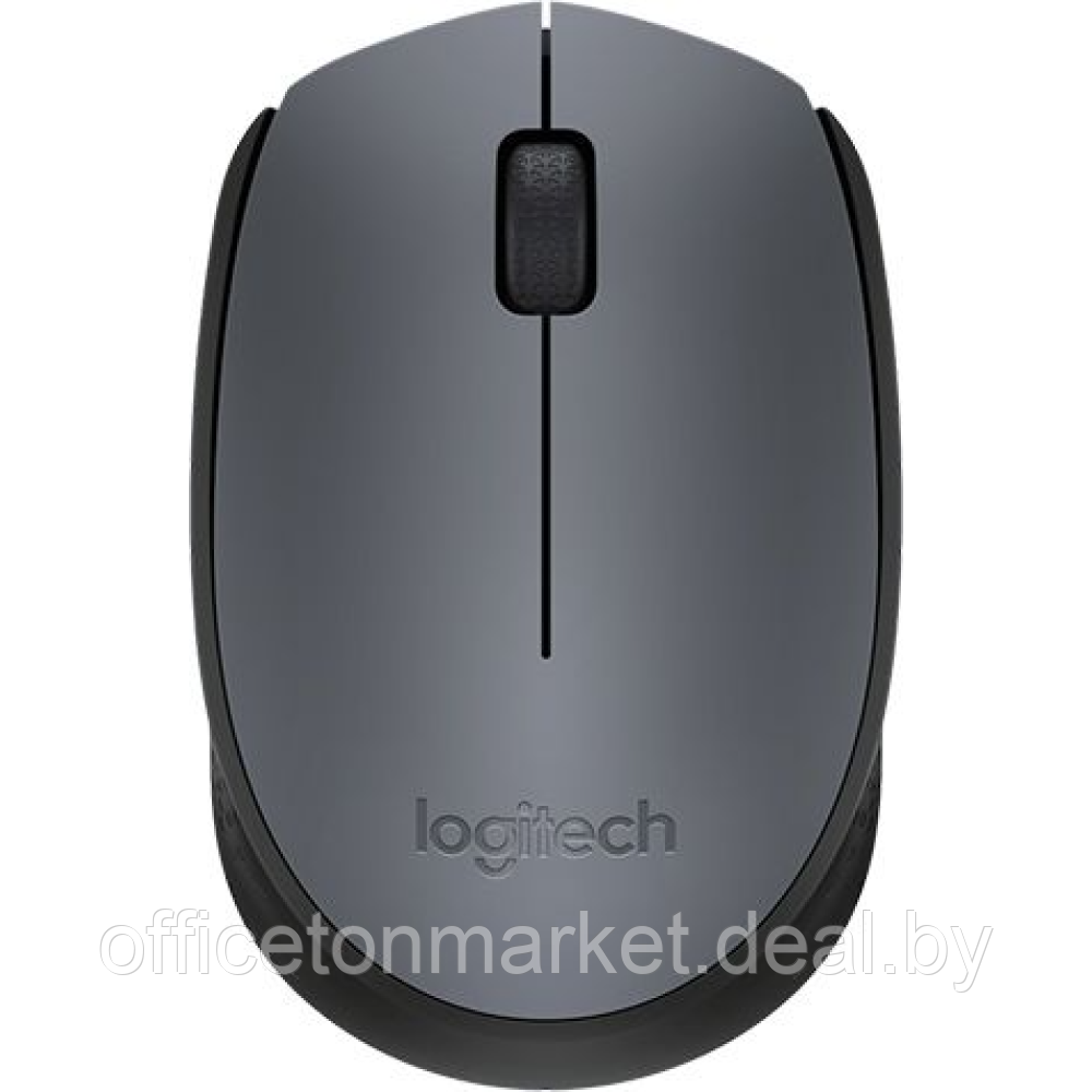 Мышь Logitech "M170 Grey", беспроводная, 1000 dpi, 3 кнопки, серый - фото 1 - id-p202714718