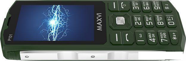 Кнопочный телефон Maxvi P101 (зеленый), фото 2