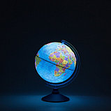 Глобус политический "Глобен", диаметр 250 мм, интерактивный, рельефный, подсветка от батареек, с очками, фото 2