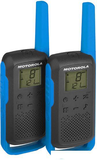 Портативная радиостанция Motorola T62 Walkie-talkie (черный/синий)