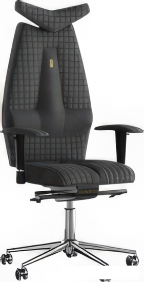 Кресло Kulik System Jet Desing (азур, черный с подголовником) - фото 1 - id-p225508259