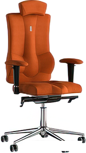 Кресло Kulik System Elegance+ азур/хром с подголовником (оранжевый)
