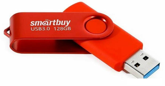 USB Flash SmartBuy Twist 128GB (красный) - фото 5 - id-p225571743