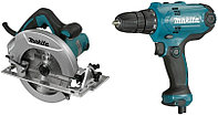 Набор Makita DK0118 (дисковая пила HS7600 + дрель-шуруповёрт DF0300)