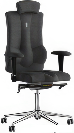 Кресло Kulik System Elegance (азур/хром, черный с подголовником) - фото 1 - id-p225737885
